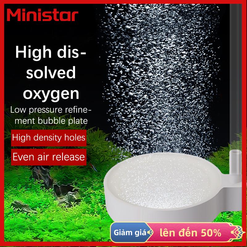 Ministar Bể cá Aquarium Vòng im lặng Nano không khí đá oxy Aerator bong bóng không khí AO bơm thủy canh oxy khuếch tán cung cấp phụ kiện