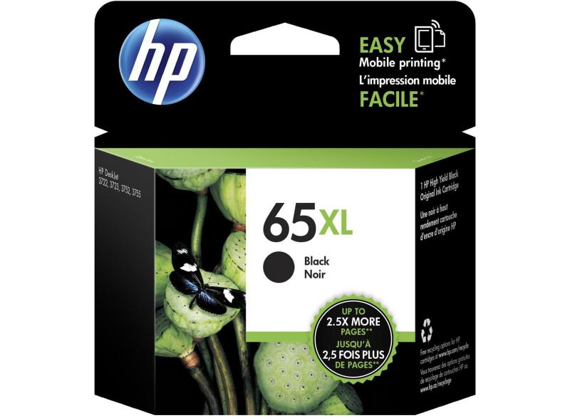 Original HP 65XL Black Tri-Color HP65XL HP-65XL HP65 HP-65XL N9K04AA N9K03AA HP DeskJet 3720 / 3721 / 3723 / HP DeskJet Ink Advantage 5075 Singapore