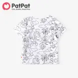 Patpat wonderartist Toddler/Kid Boy/Girl màu T-shirt với 10-Pack dệt Bộ Bút Đánh Dấu