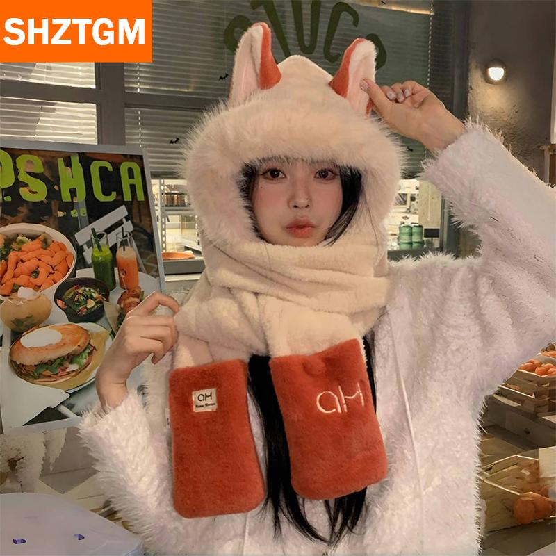 [COD] SHZTGM หมวกกำมะหยี่ขนยาวชิ้นเดียวอบอุ่นสำหรับฤดูหนาวใหม่ ราคา 164 บาท*ส่งฟรี