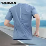 VASIBAEN  Tập thể dục mùa hè chạy và tập luyện cầu lông Áo phông thoáng khí khô nhanh cho nam