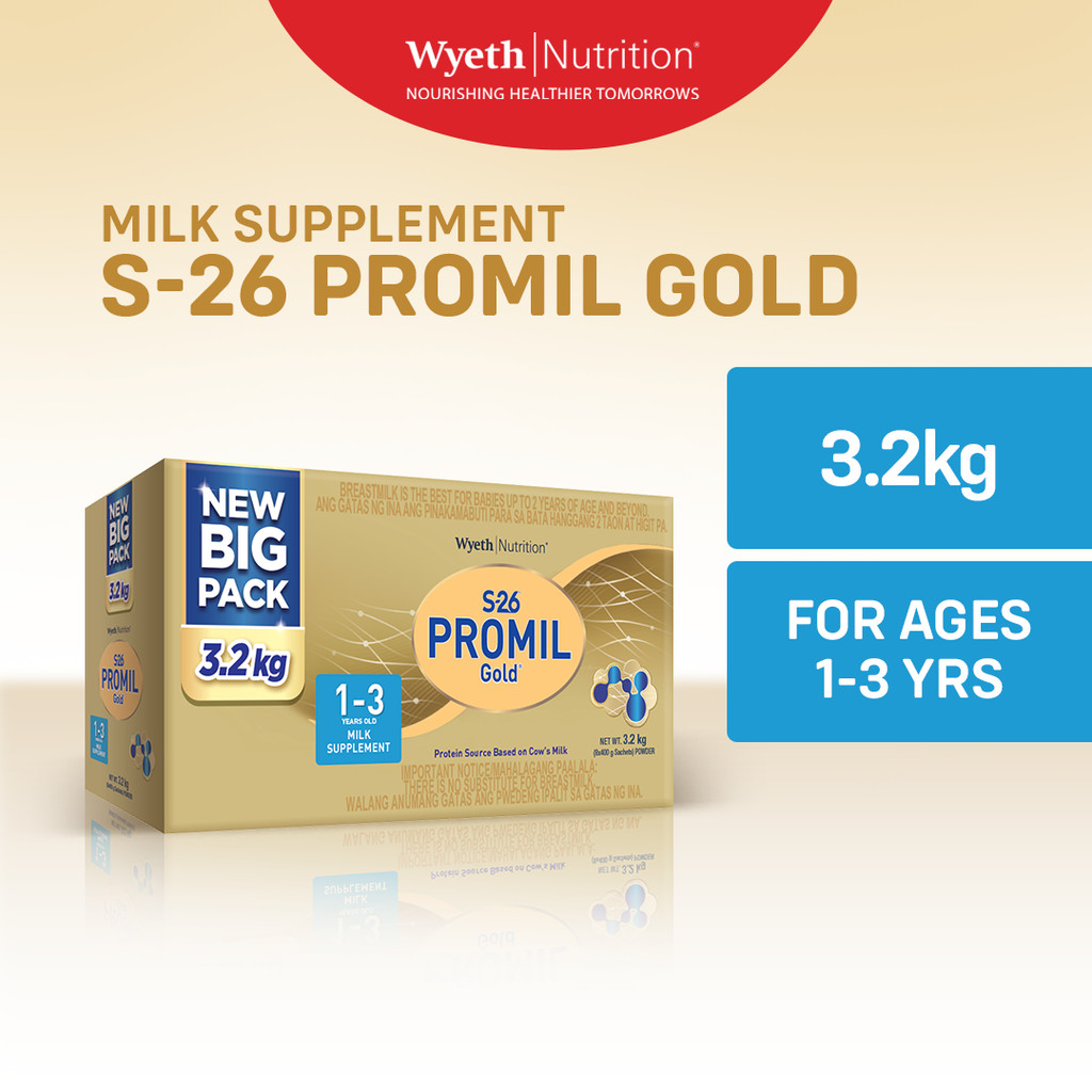 S-26 PROMIL GOLD Three Milk Supplement Powder for Children 1-3 Years Old 3.2kg