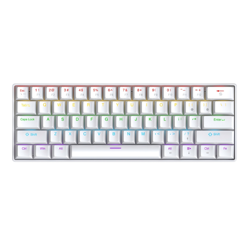 APAYADO K61 Keyboard 60% Portable Wired Mechanical Keyboard Wired 61 Keys Phantom RGB