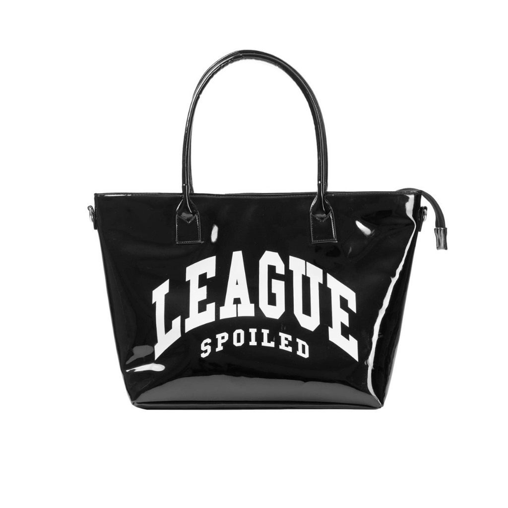 Túi Tote SPOILED cỡ lớn League Da PU cao cấp / Đen bóng