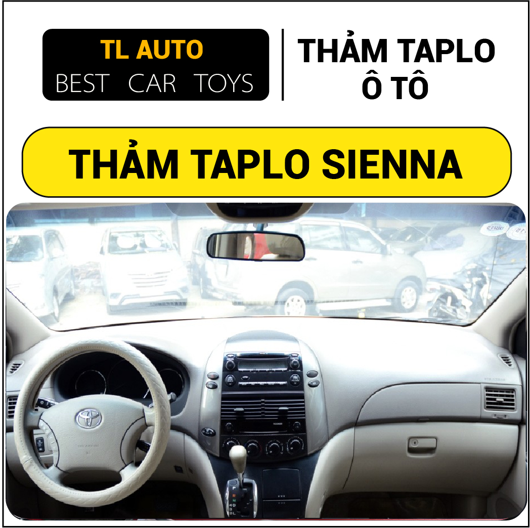 Car Dashboard Mats for Toyota Sienna from 2004 to 2021, Carbon Leather, Sheepskin Velvet with Thick 3-Layer Anti-Slip Base, 12-Month Warranty Giá 464,100 Đồng*Miễn phí vận chuyển
