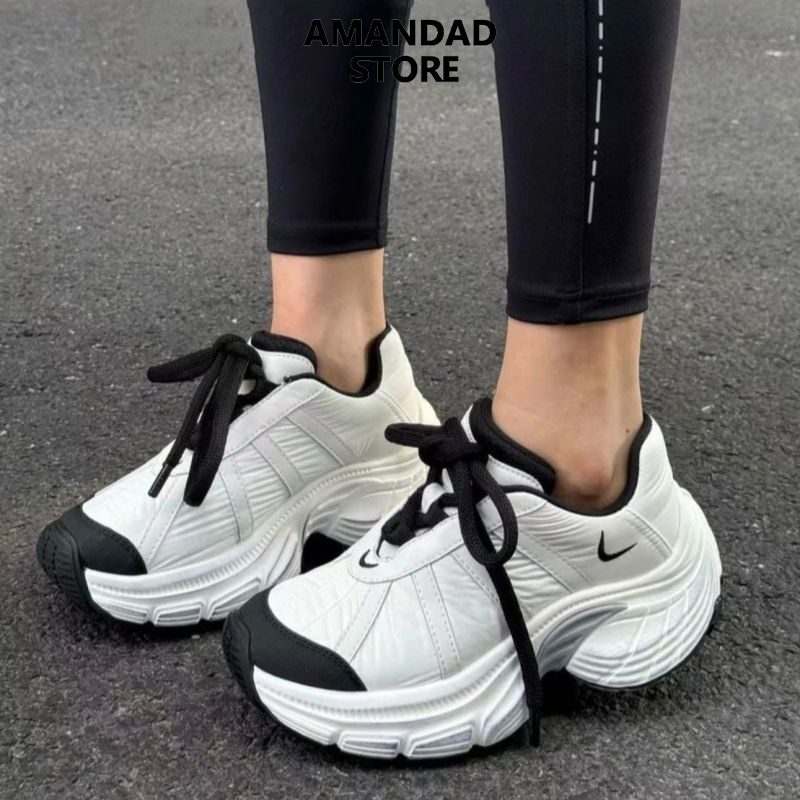 QiaoYiLuo Dad Shoes Women's New Raise the Bottom Color Matching Casual Running Sneaker Women's Shoes ราคา 433 บาท*ส่งฟรี
