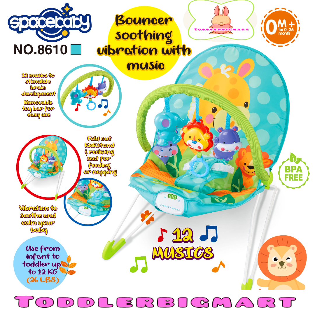 Bouncer Spacebaby ZX 8610 Kursi Goyang Anak Ada Musik