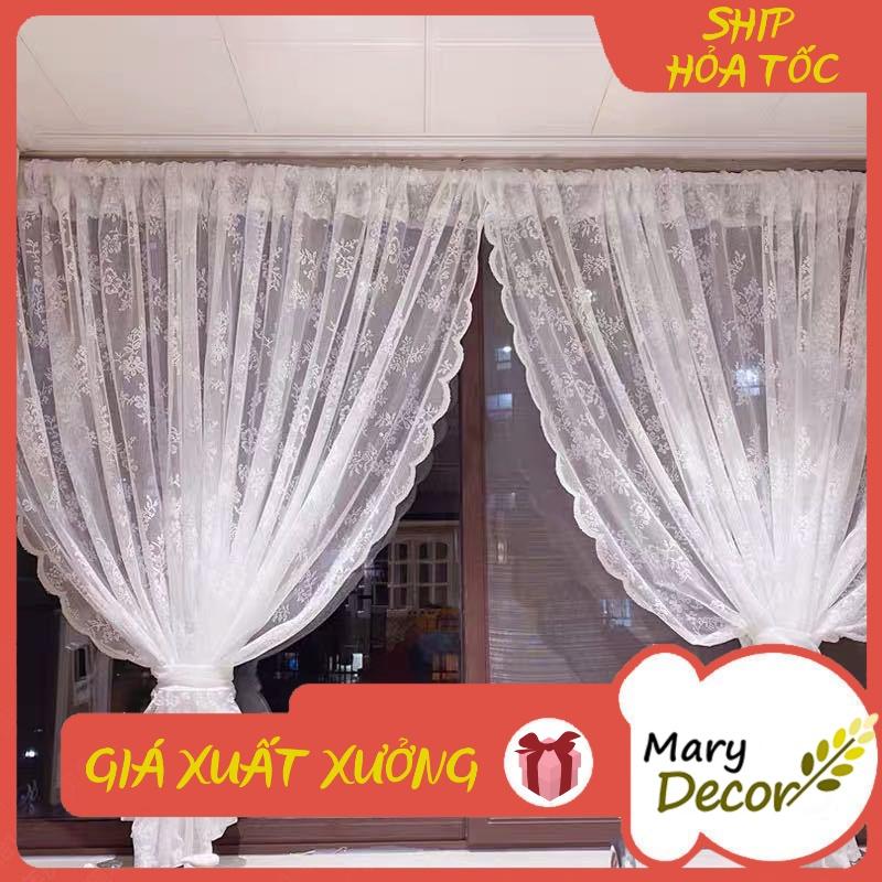 Rèm cửa vải ren rèm cửa voan hoa xinh xắn sang trọng trang trí không gian đậm chất vintage chất lượn