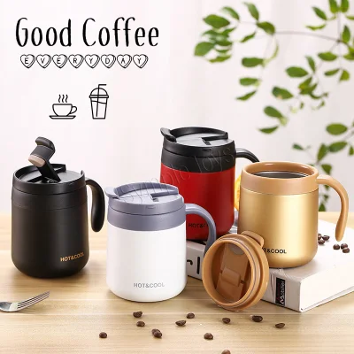 Stainless Steel Thermal Coffee Mug Bubble Tea Cup Vacuum Insulated Travel Mug