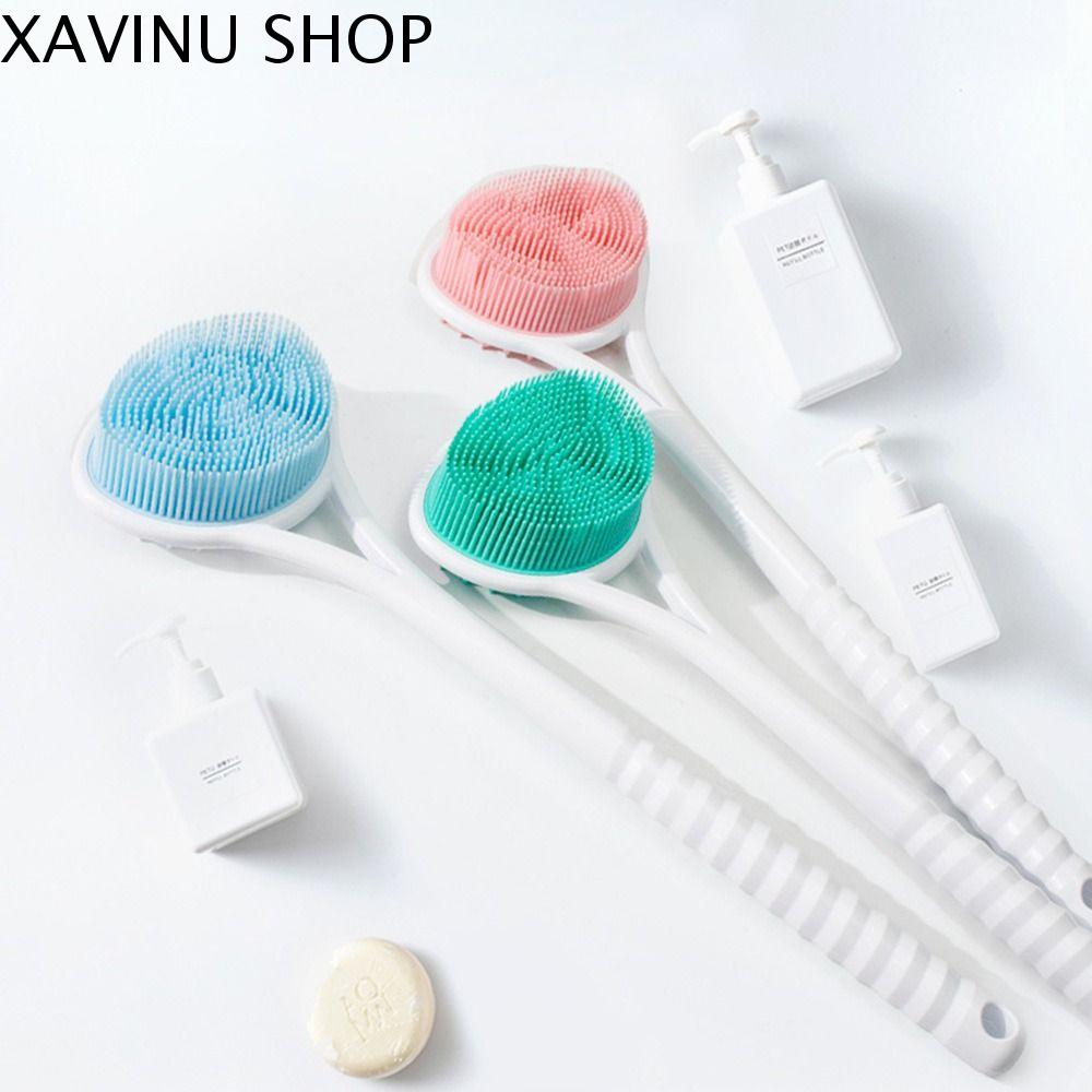 XAVINU Hai  Bàn chải lưng mềm khi tắm Thoải mái Tay cầm dài Chà lưng Làm sạch sâu Loại bỏ da chết Bàn chải làm sạch Nhà