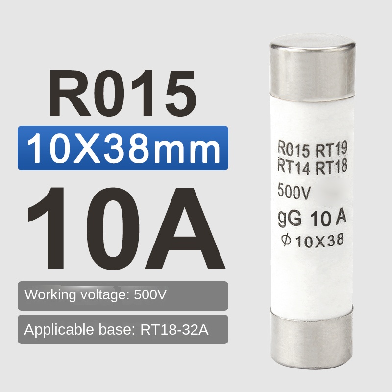 Cầu Chì Gốm 10A | RO15 RT18 RT14 - Lõi Cầu Chì 1A-32A, Kích Thước 10x38mm
