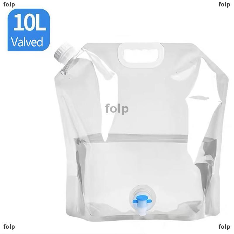 [COD] folp 5 10L ngoài trời xách tay gấp túi nước với vòi nước đi xe đạp đi du lịch và cắm trại nhựa dày công suất lớn túi nước - 4