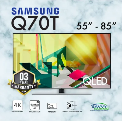 SAMSUNG TV Q70T 55"/65"/75"/85" QLED 4K HDR Samsung Smart TV (2020) / 3 Years Warranty / Energy Efficiency 4 Ticks