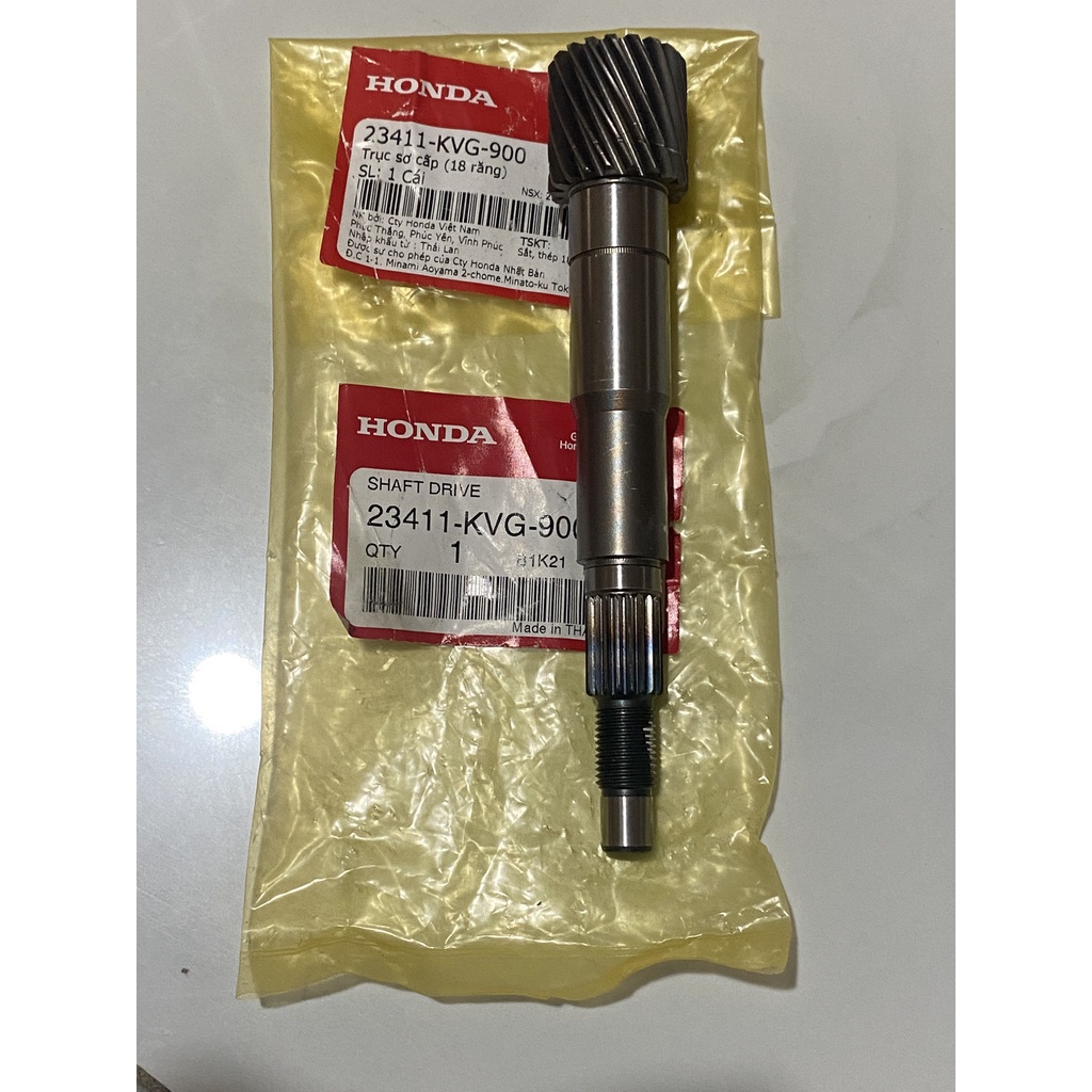 Trục sơ cấp (18 răng) Air Blade 110 chế cơ (2007-2008) chính hãng Honda (23411-KVG-900)