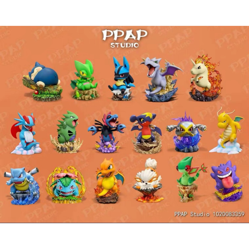 Figure Pokemon, Mô hình tuyển tập Pokemon khởi đầu hàng đẹp + tặng 1 hình xăm dễ thương bất kỳ