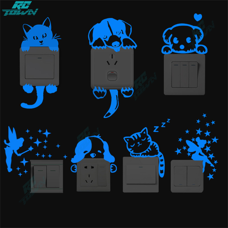Luminous Switch Stickers Removable Decorative Decals For Children Room Living Room Bedroom Decoration ราคา 23 บาท*ส่งฟรี
