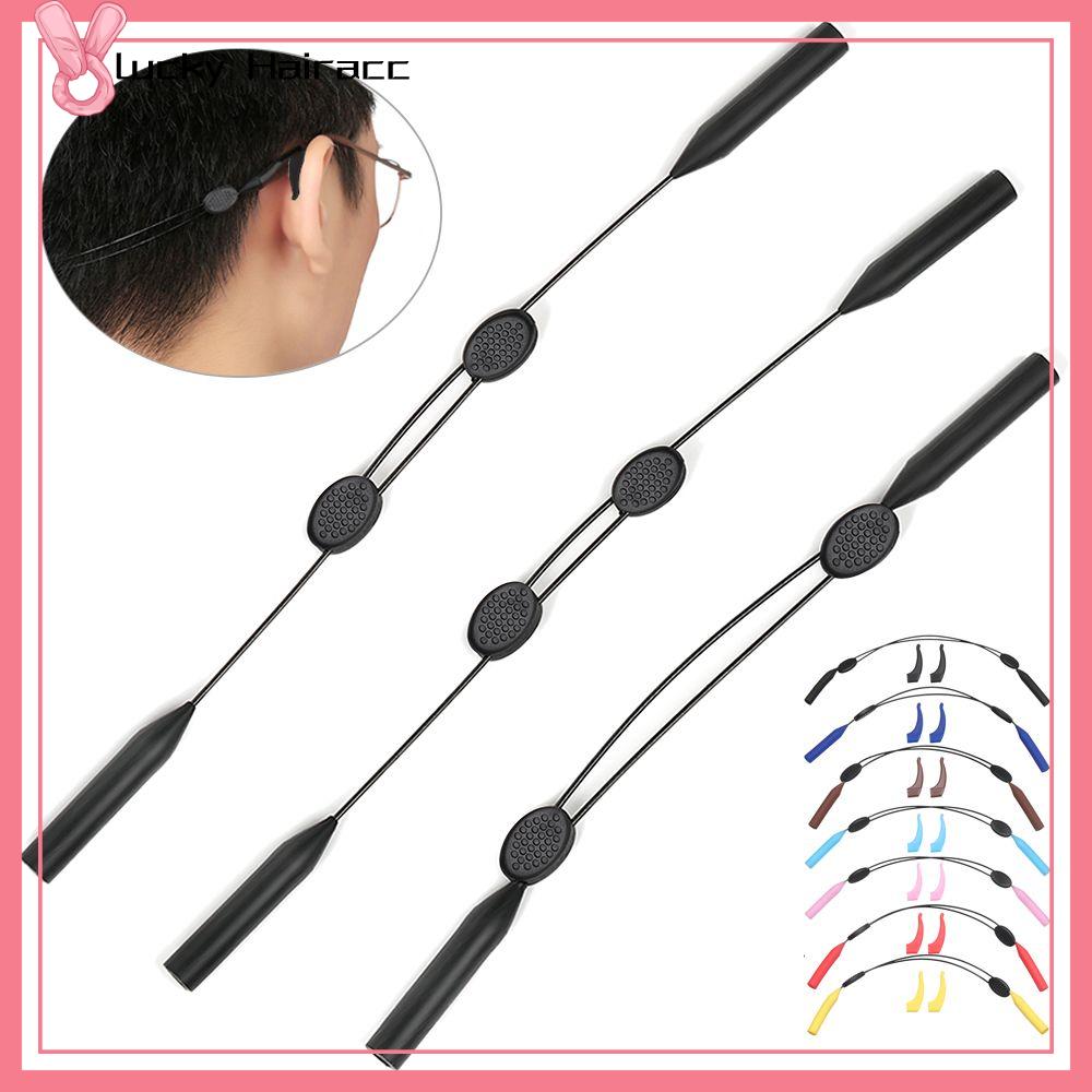 LUCKY HAIRACC Thể thao Cổ Dây Giữ chuỗi Có thể điều chỉnh Kính Dây Chống-Trượt Ear Hook Kính Dây Đeo Khả năng mở rộng Kính Dây Buộc