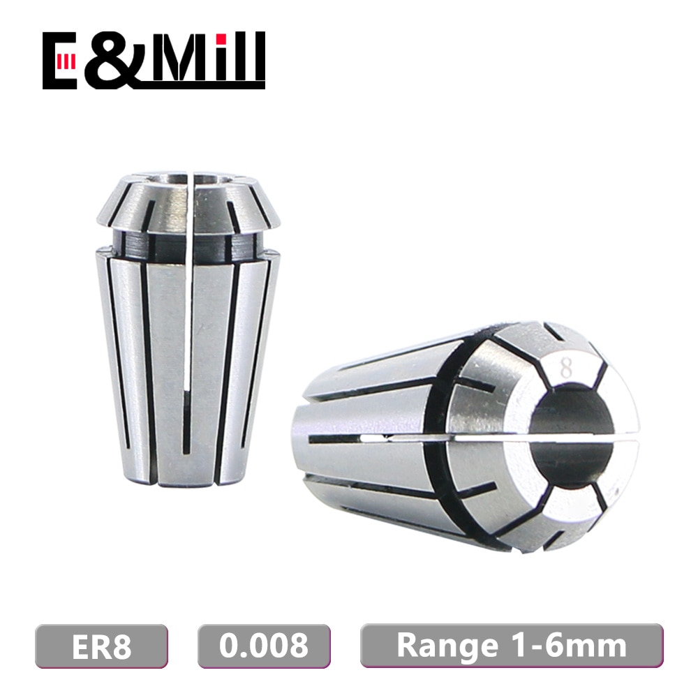 1pcs er8 1~5mm 5.5mm 6mm precision 0.008 er collet chuck for cnc milling tool holder engraving machine lathe mill spring chuck