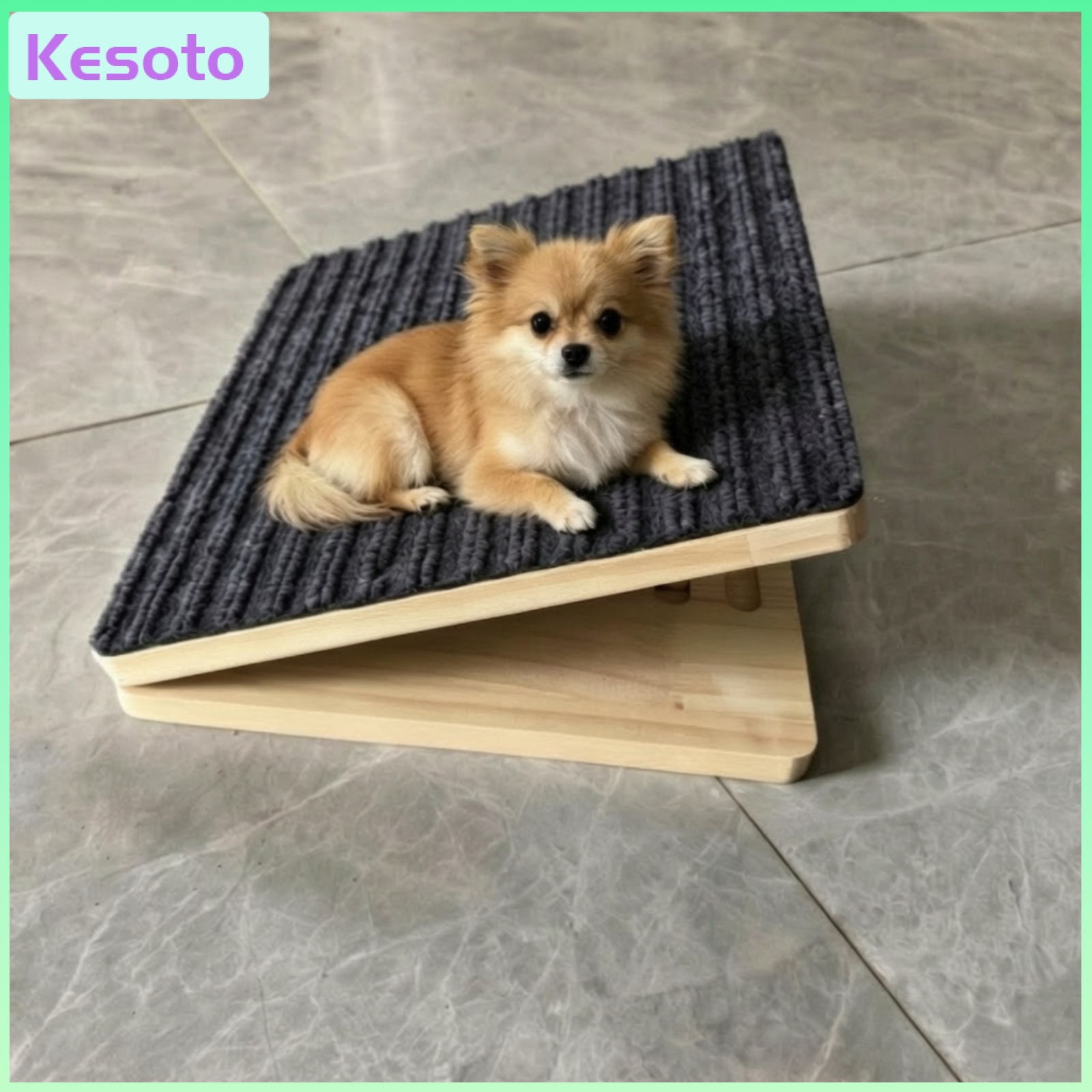 Kesoto Non-Slip Foldable Dog Stairs Stable Wooden Pet Stairs Low-Height Wooden Dog Steps Supportive for Injured Pets, Indoor ราคา 21,923 บาท*ส่งฟรี
