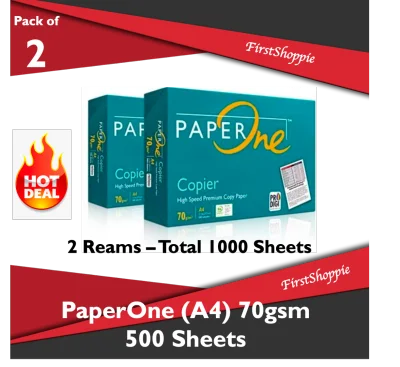[2 Reams] PaperOne A4 Copier / Printer / Printing Paper (white) 70gsm 500 sheets