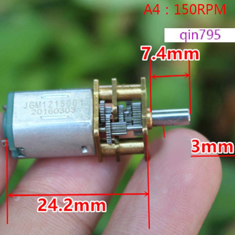 qin795 Micro N20 Bánh Động Cơ Tốc Độ Chậm Kim Loại Hộp Số Giảm Tốc Động Cơ Điện Tự Làm Đồ Chơi - 7