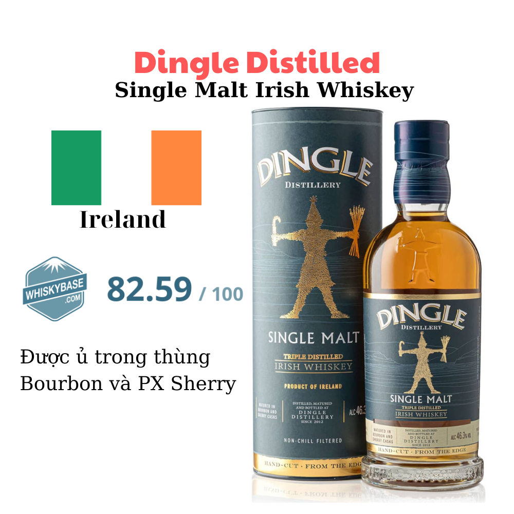 Dingle Single Malt Irish Whiskey 700ml with Box - the Best Wine