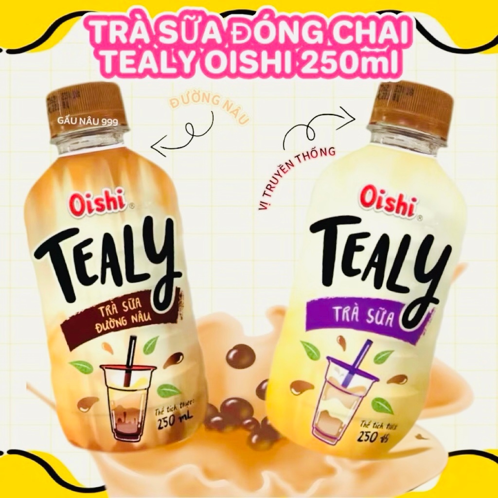 Trà sữa Tealy đường nâu - truyền thống oishi 250ml [ HÀ ANH 2K]