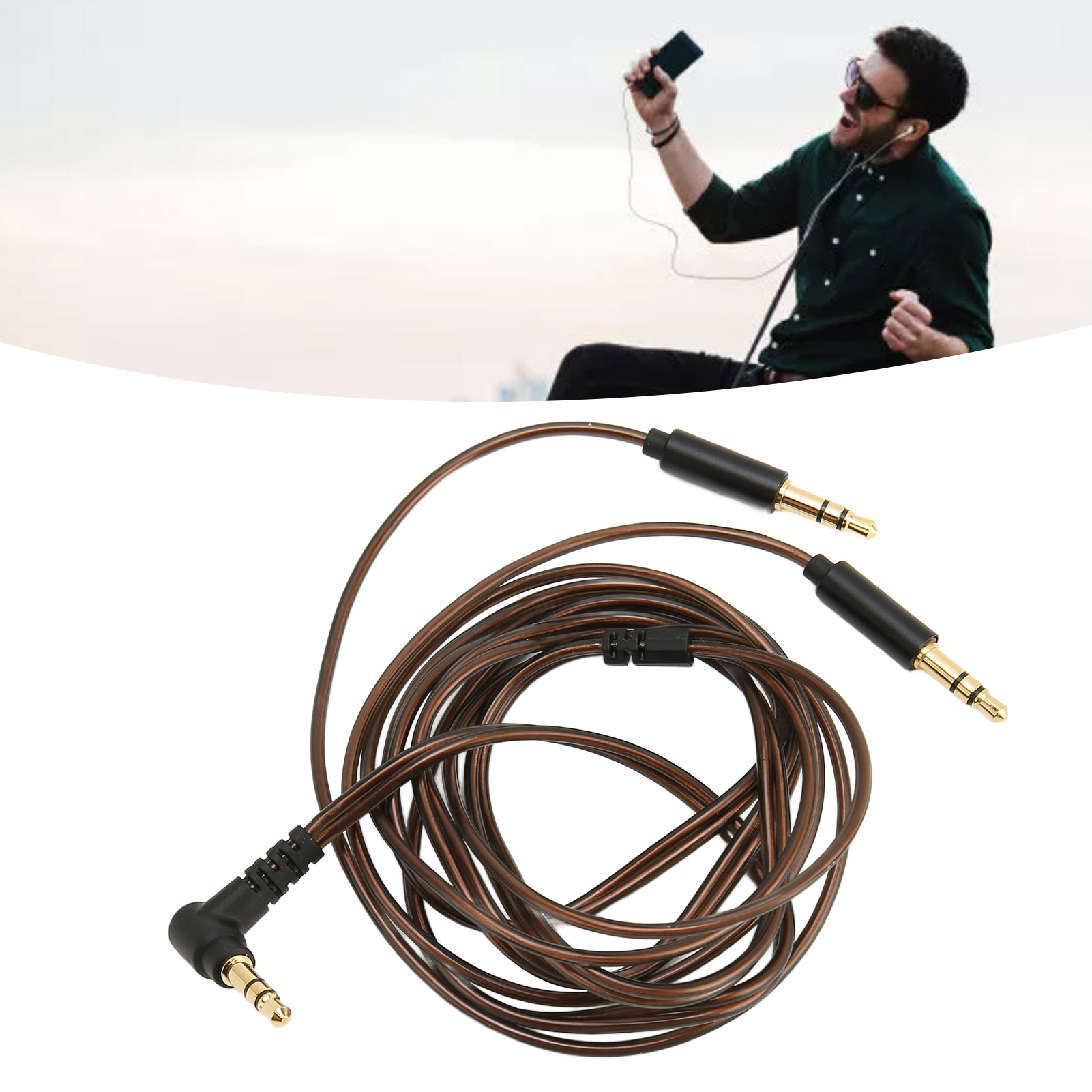 3.5Mm Để Dual 3.5Mm Jack dây đầu đực Chuyên Nghiệp OFC Core 47.2in Headphone Nâng Cấp Cáp Cho Tai Nghe Phụ Kiện