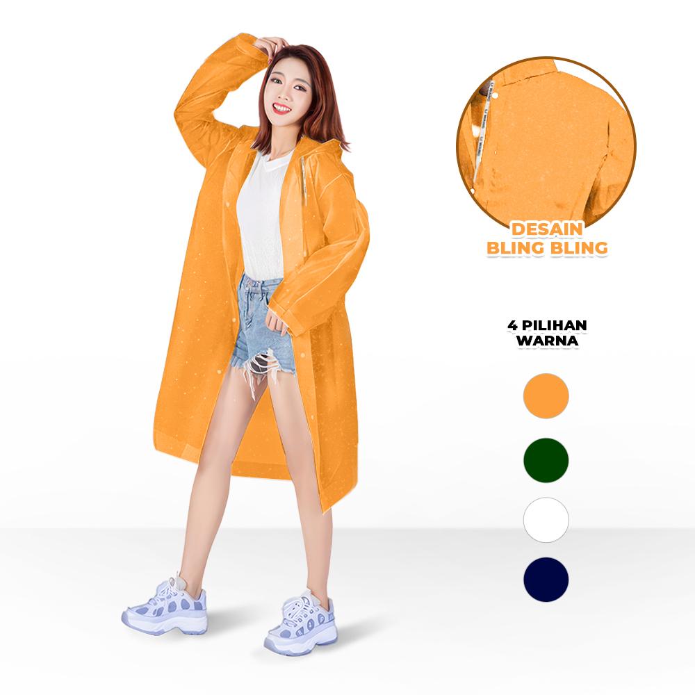 Jas Hujan Dewasa Korean Style Waterproof Bahan EVA Cocok untuk Pria dan Wanita - 81628 Harga 35,800 rupiah*Gratis Ongkir