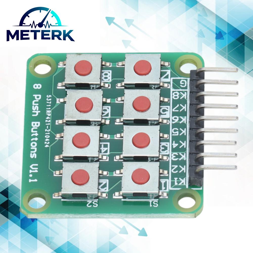 Meterk โมดูลปุ่มอิสระทนทาน 2x4 8 ปุ่มโมดูลปุ่มกดสำหรับไมโครคอมพิวเตอร์ชิปตัวเดียว ราคา 24 บาท*ส่งฟรี