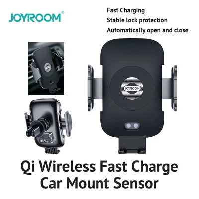 Joyroom Smart Auto Sensor Mount Qi Wireless Fast Charge ZS163 (Black)