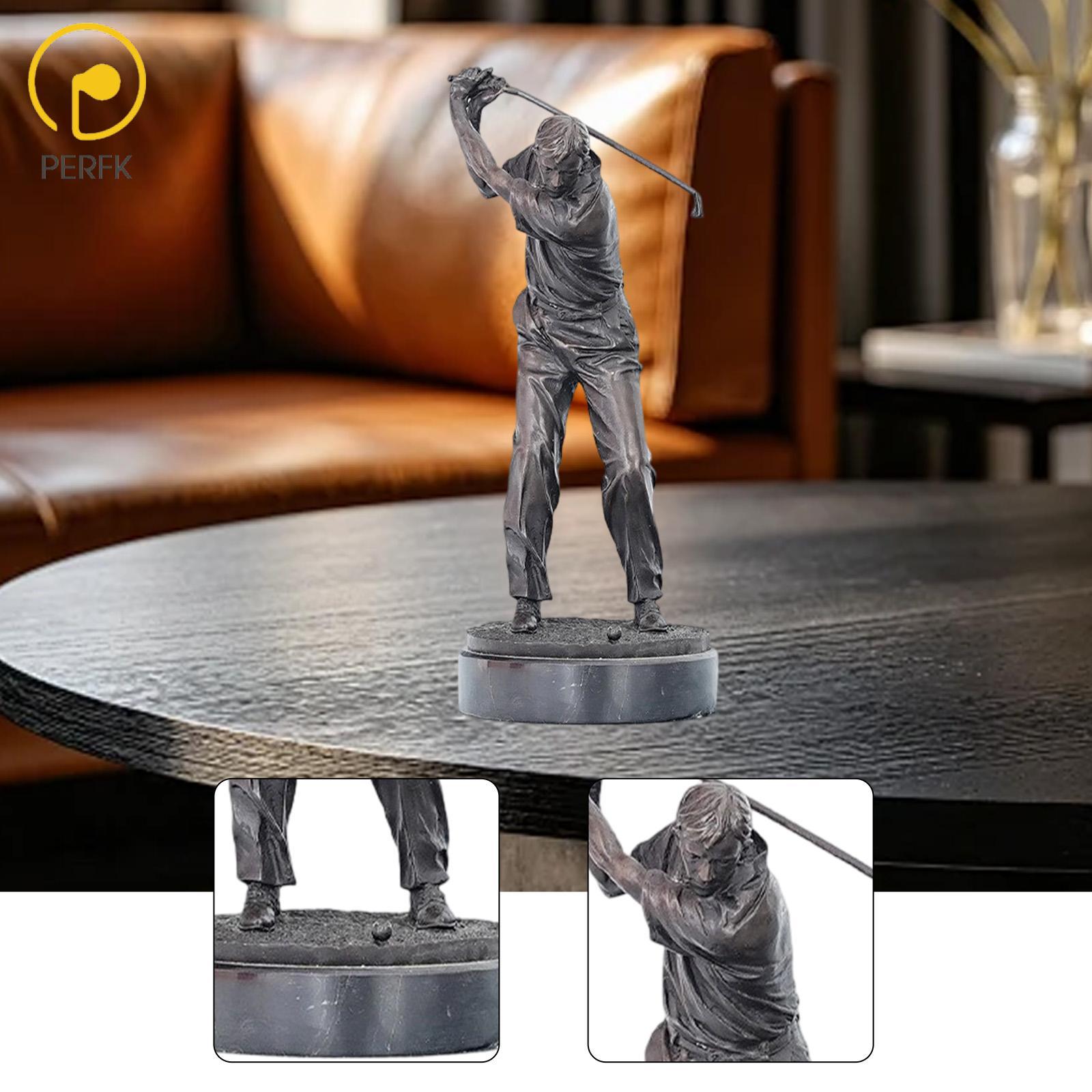 Perfk Golf Figurine Sculpture Abstract Collectibles Collectible Putting Statue Copper for Bookshelf Collectors Study Decor ราคา 19,474 บาท*ส่งฟรี