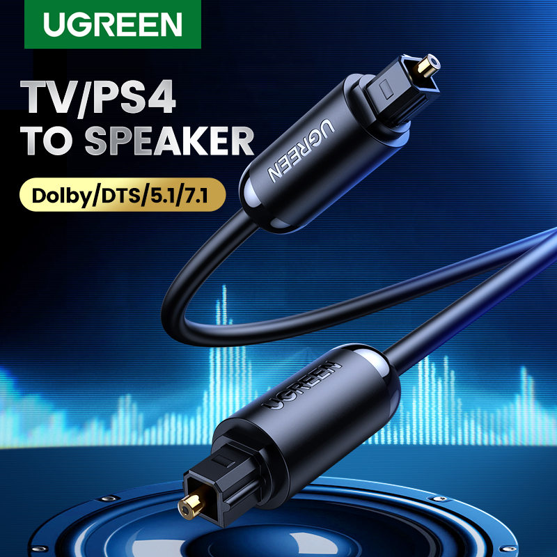 UGREEN Digital Optical Audio Cable Toslink SPDIF Coaxial Cable for Amplifiers Blu-ray Player Xbox 360 Soundbar Fiber Cable Singapore