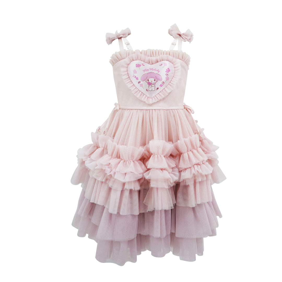open lace back dress My Melody Flowery Dress Plush Charm -Medium  Blippo