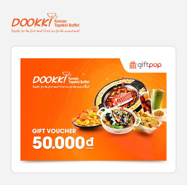 Phiếu quà tặng Dookki 50.000 VND