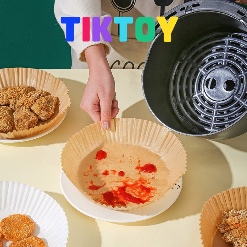 TIKTOY BBQ Accessories กระดาษหม้อทอดอากาศ แบบใช้แล้วทิ้ง สําหรับเตาอบ ทำขนม เครื่องหม้อทอดอากาศ เครื่องครัว ราคา 20 บาท*ส่งฟรี
