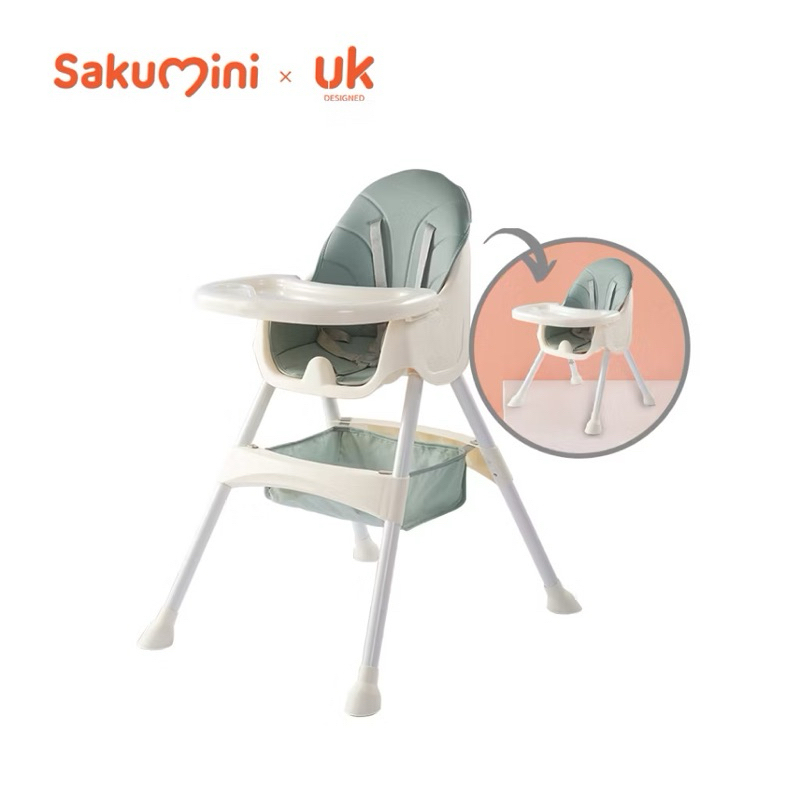 SAKUMINI PORTABLE DINING CHAIR BABY TODDLER KURSI MAKAN BAYI BALITA / MEJA MAKAN BISA DISESUAIKAN JARAK MEJA DAN MUDAH DIBERSIKAN