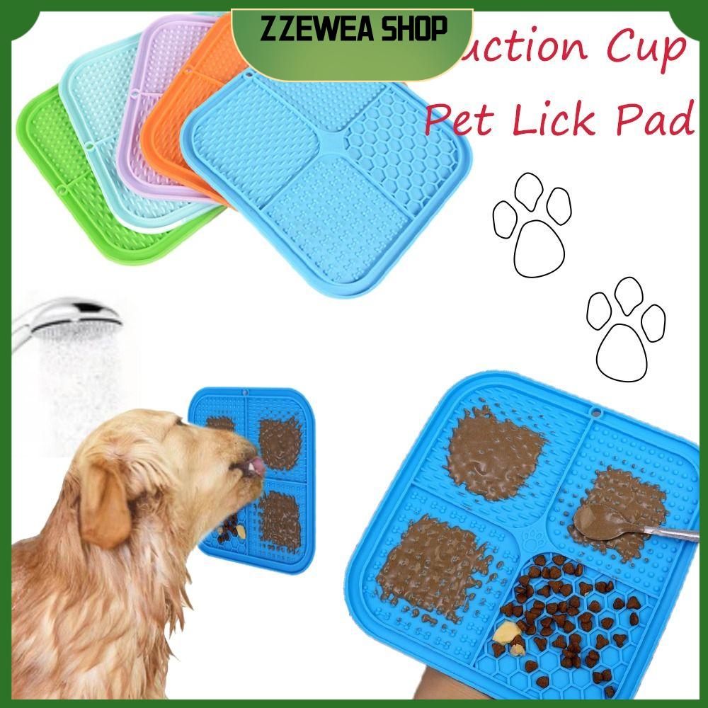 ZZEWEA SHOP Drizzling Licking Pads Dog Licking Mat Suction Cup Non-slip Cat Slow Feeding Mat Durable Reusable Pet Placemat Pet