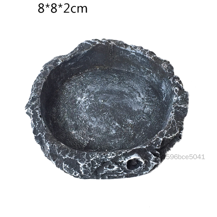 Bowls Resin Reptile Tortoise Water Dish Amphibians Gecko Snakes AL-VN