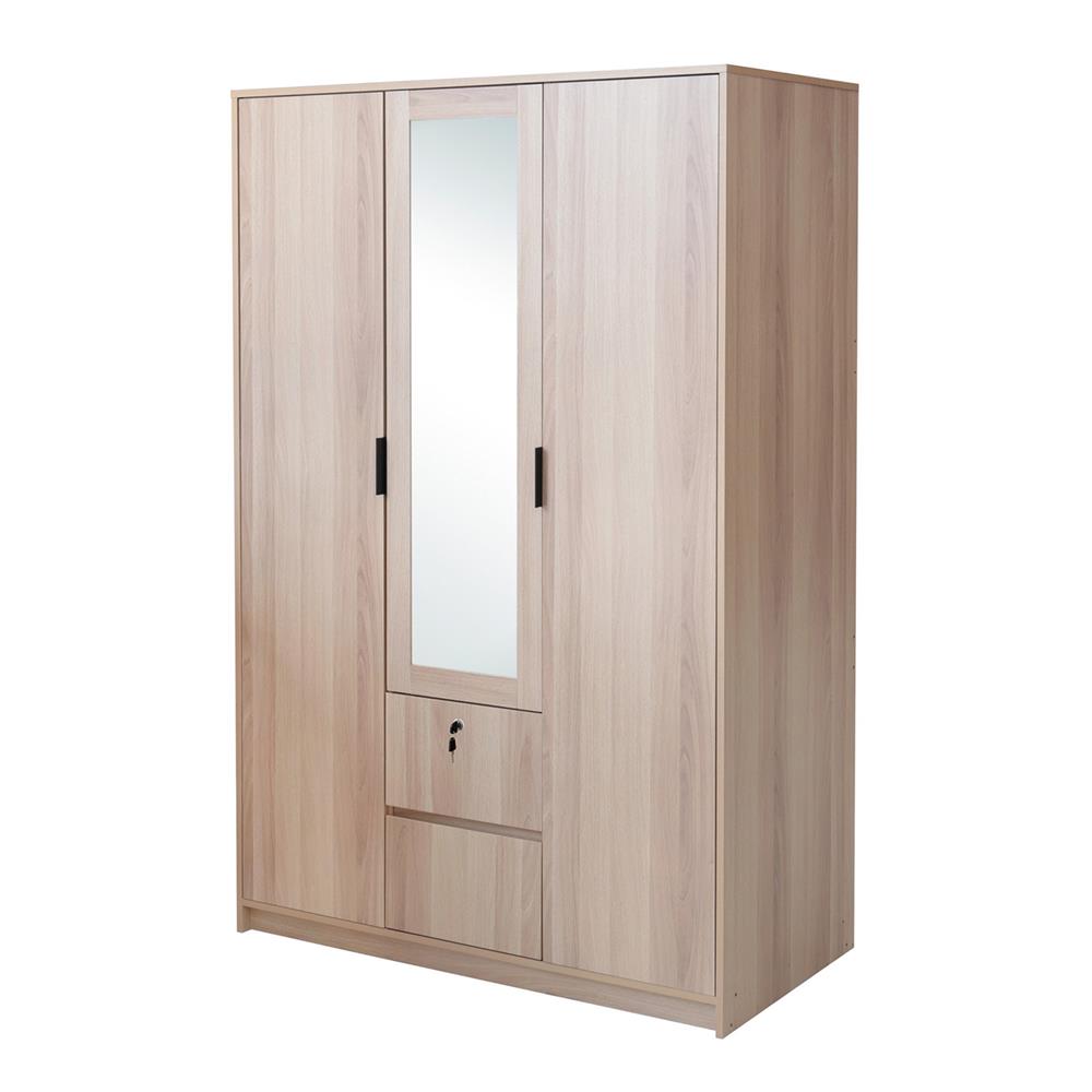 HomePro ตู้เสื้อผ้า 3 บาน GREATE สีไวท์โอ๊ค ขนาด 120 ซม. แบรนด์ FURDINI ราคา 3,990 บาท*ส่งฟรี