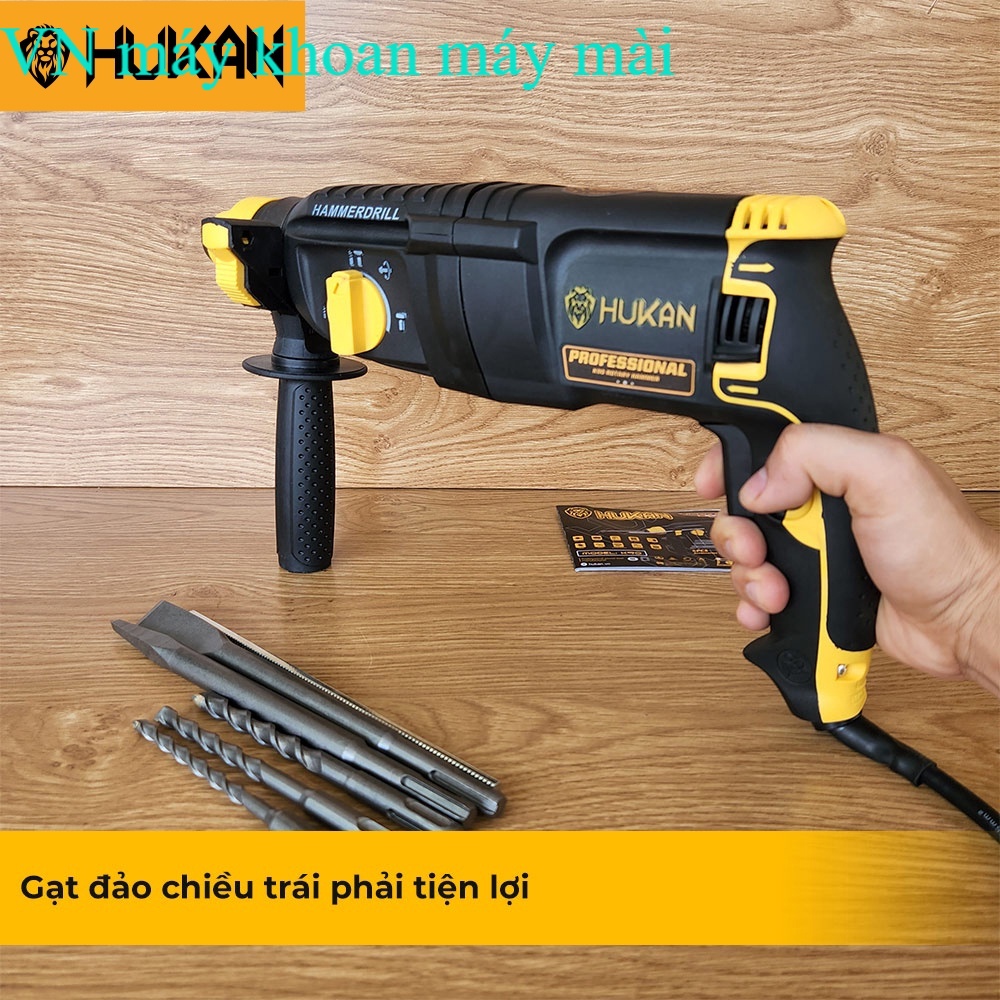 Máy Khoan Bê Tông Điện HUKAN K90 Công Suất 1020W, 3 Chức Năng GIÁ RẺ VN Máy khoan  máy mài