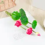 【Esos】 thực tế phòng ngủ hoa giả 1 bó hoa lá sen trang trí nhà 【hàng có sẵn】