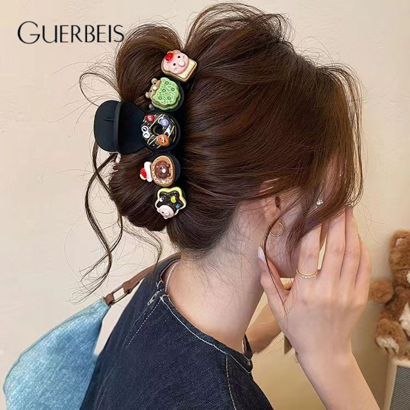 GUERBEIS Korean Style Elegant Hair Claw with Star and Button Design for Women's Updo Fashion Accessory ราคา 29 บาท*ส่งฟรี