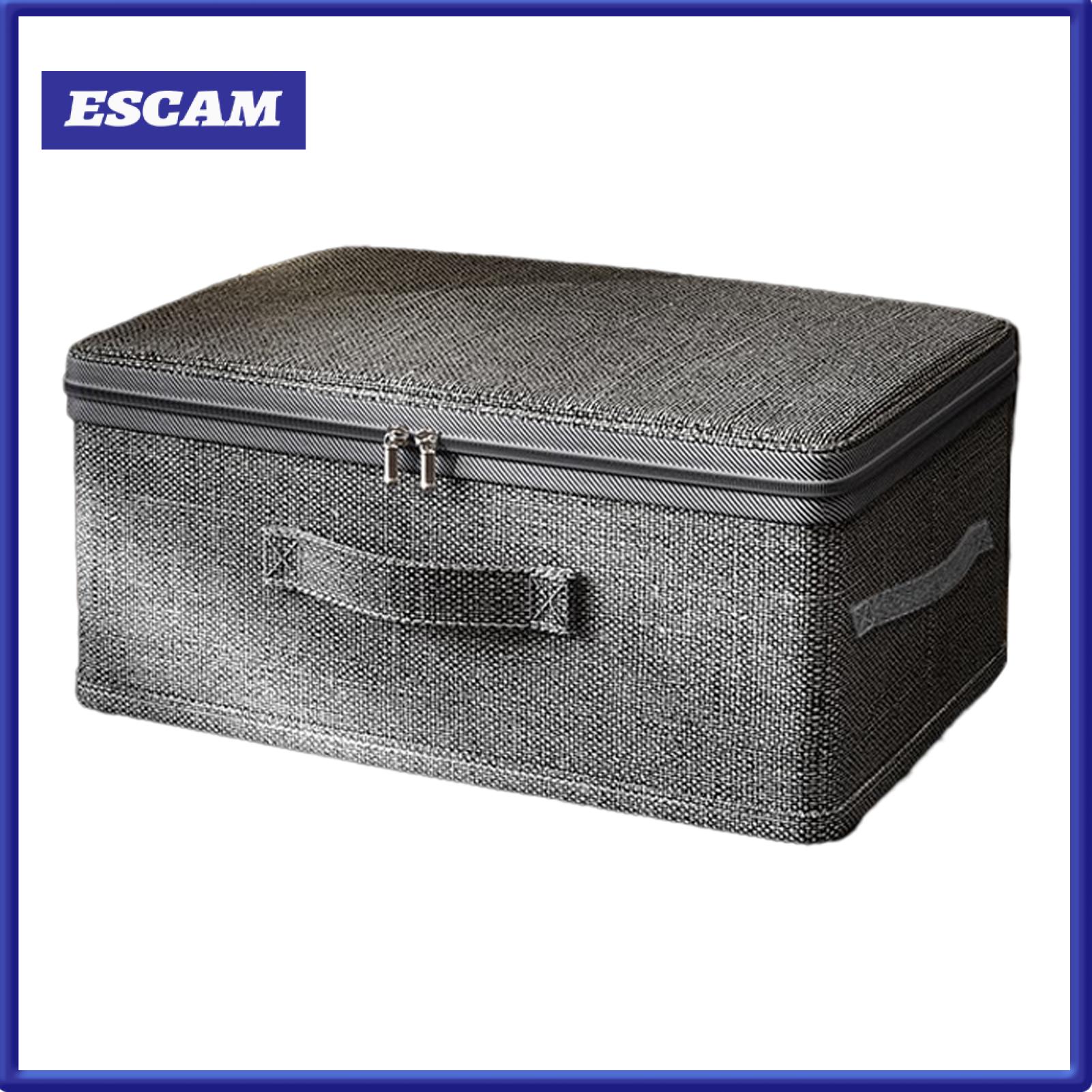 Norman Malthus Collapsible Storage Container Large Capacity Storage Box Collapsible Fabric Storage Box with Zippered Lid – Stackable Wardrobe Organizer for Clothes Bedding Toys Blankets – Durable for Home ราคา 155 บาท*ส่งฟรี