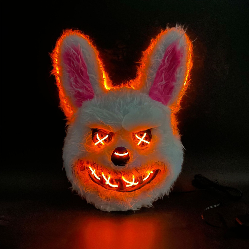 BabyCute Halloween Mặt Nạ Kinh Dị ánh sáng Đẫm Máu thỏ kinh dị ăn mặc Prop đèn Halloween lên mặt nạ nhựa kinh dị Ăn mặc