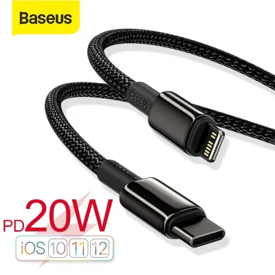 Baseus PD 20W Tungsten Gold Fast Charging Type-C to Lightning Data Cable for iPhone 12 Pro Max Mini 11 XS XR