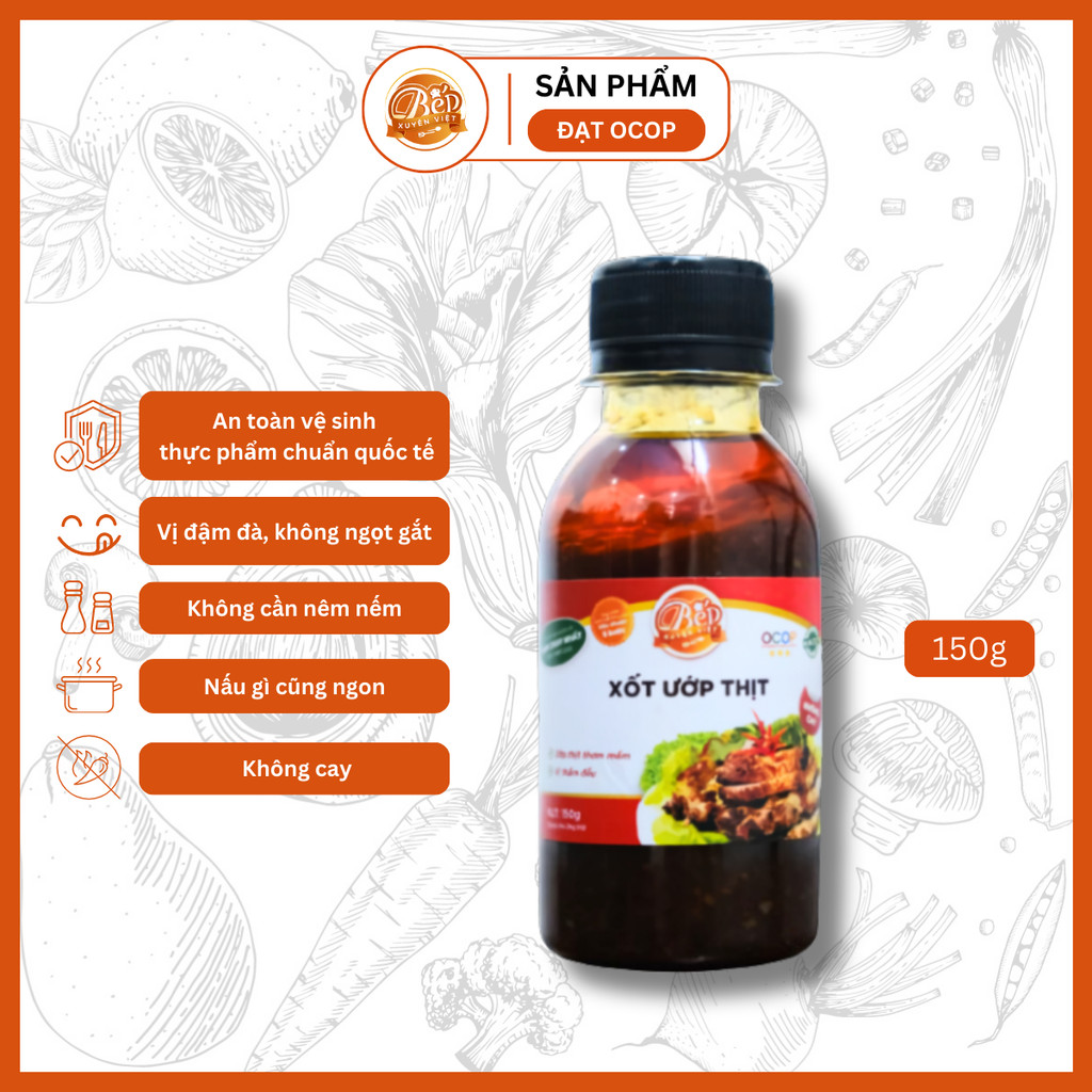 [150ml] Sốt BBQ | Xốt ướp nướng dùng cho hải sản, bò, heo chuẩn vị, đậm đà tiện lợi, ướp từ 20-30p