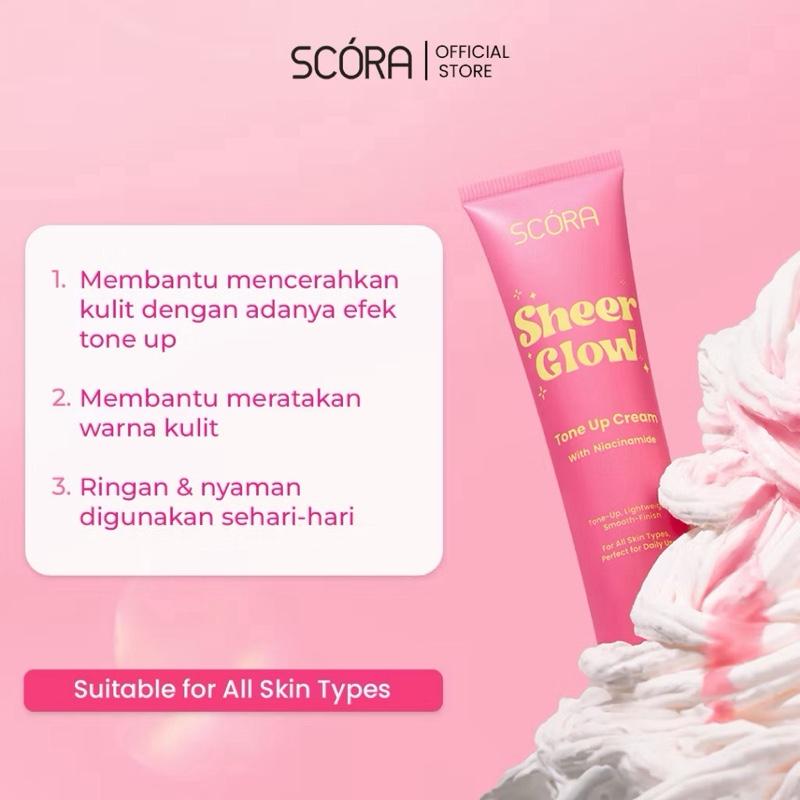 SCORA Tone up Cream Series 30 Gr Sheer Glow Honey Glow Tone Up Cream Scora scora sheer glow tone ...