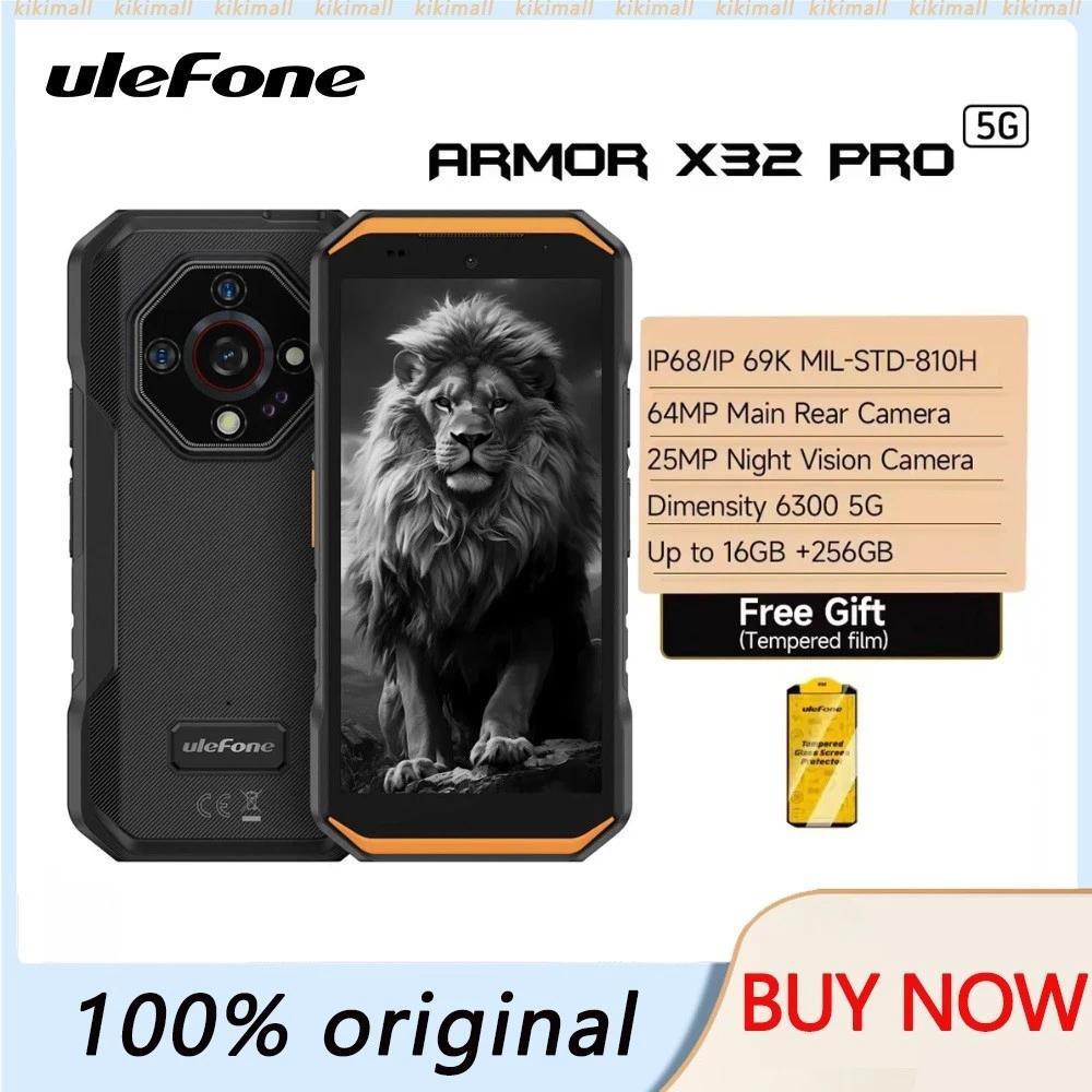 【Official shop】Ulefone Armor X32 Pro 5G Rugged Phone 8GB+256GB 6.56'' Android 14 Night Camera 64MP 6050mAh Dimensity 6300 NFC ราคา 8,500 บาท*ส่งฟรี