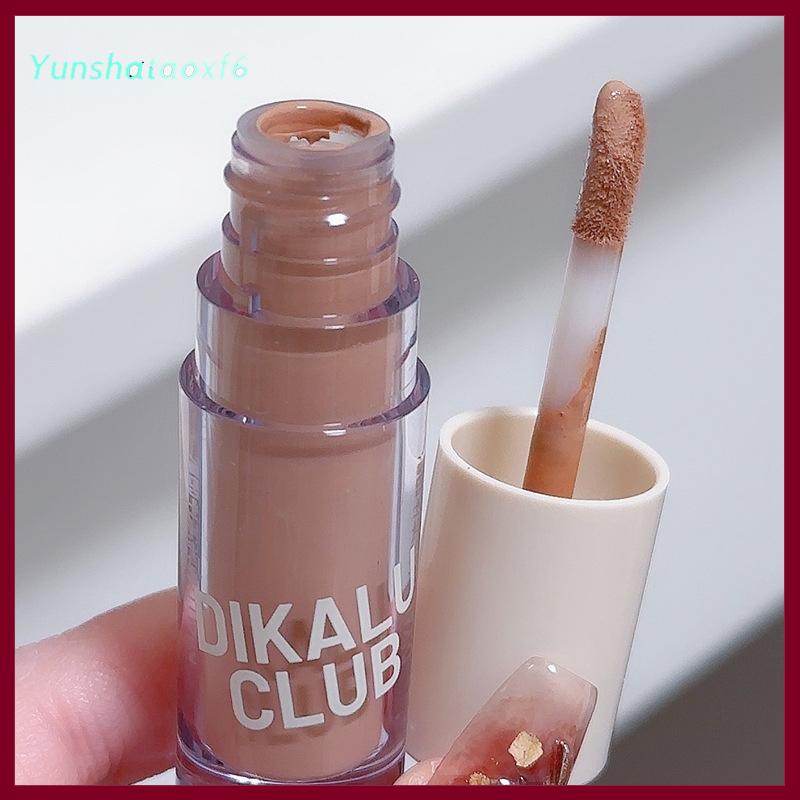 yunshataoxf Dikalu nhung Matte lỏng Eyeshadow Stick kéo dài độ bão hòa thấp Peach Hồng Brown earthy Color Eye Shadow trang điểm mỹ phẩm